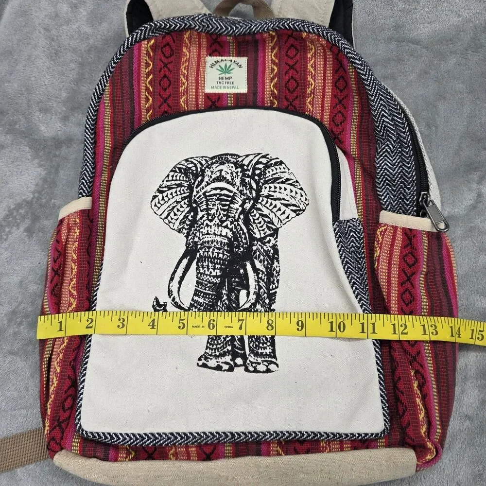Himalayan Hemp THC Free Backpack Made in Nepal Lightweight Daypack - Picture 9 of 9